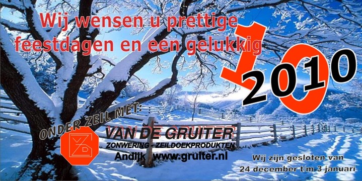 Wij wensen u prettige feestdagen