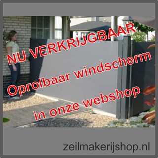 oprolbaar windscherm